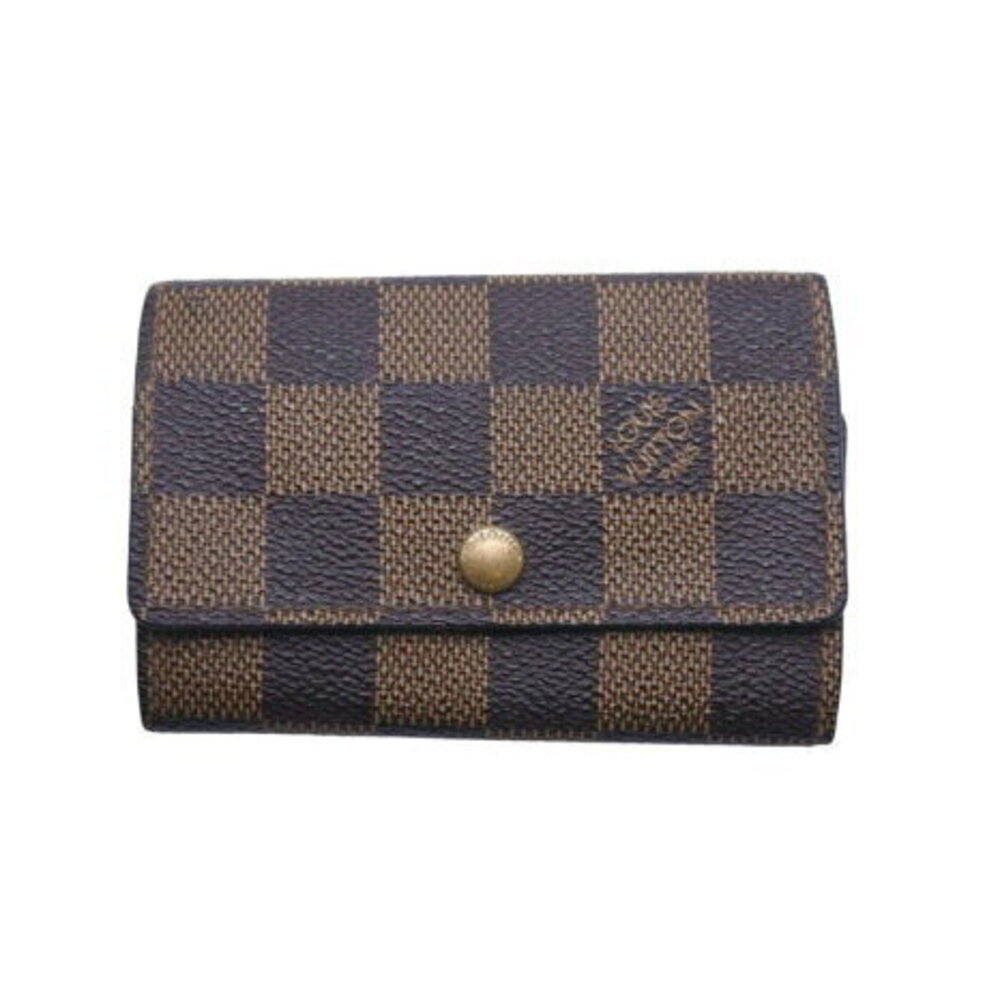 Louis Vuitton Multicle Wallet Key Case Damier Ebene Brown Leather